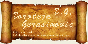 Doroteja Gerasimović vizit kartica